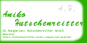 aniko hutschenreitter business card