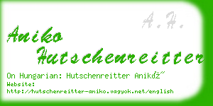 aniko hutschenreitter business card